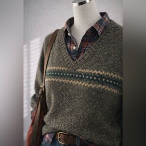 🧶🍁 True 90s Abercrombie & Fitch Wool Knit: Vintage Cabin Core